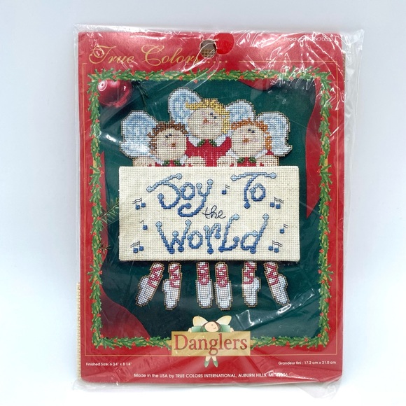 Danglers True Colors Joy To The World Christmas Cross Stitch SRK70033 6.75x8.25 - Picture 1 of 6